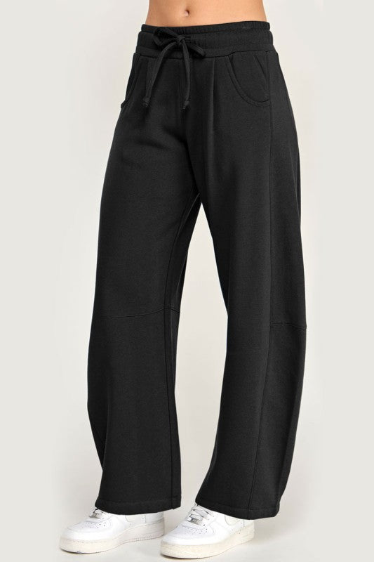 Reflex Black Baggy Barrel Sweatpants