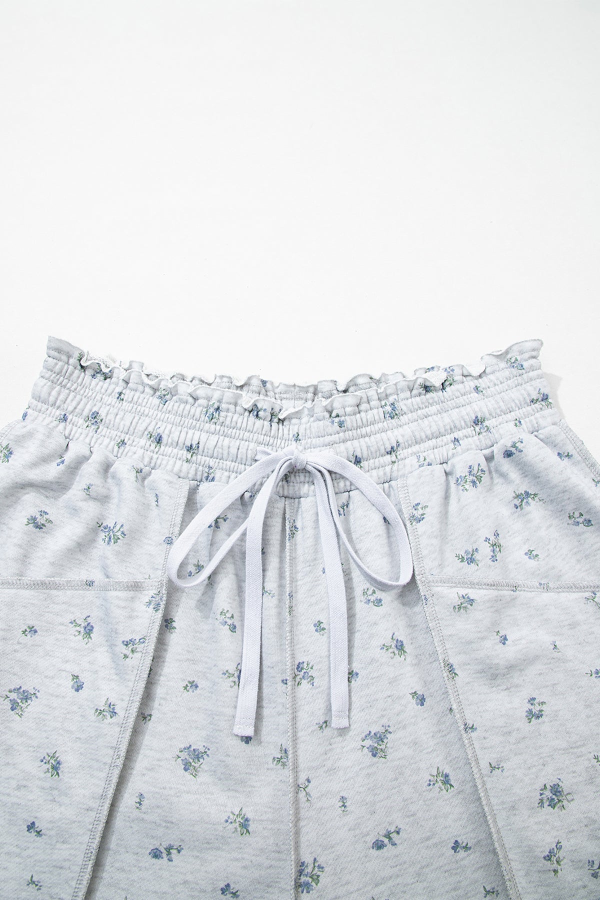 Dainty Gray Floral Print Pants