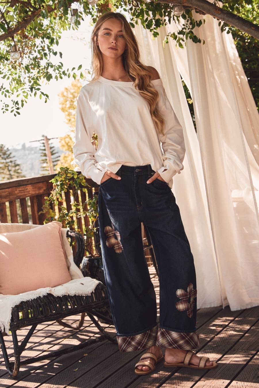 Floral Flannel Jean