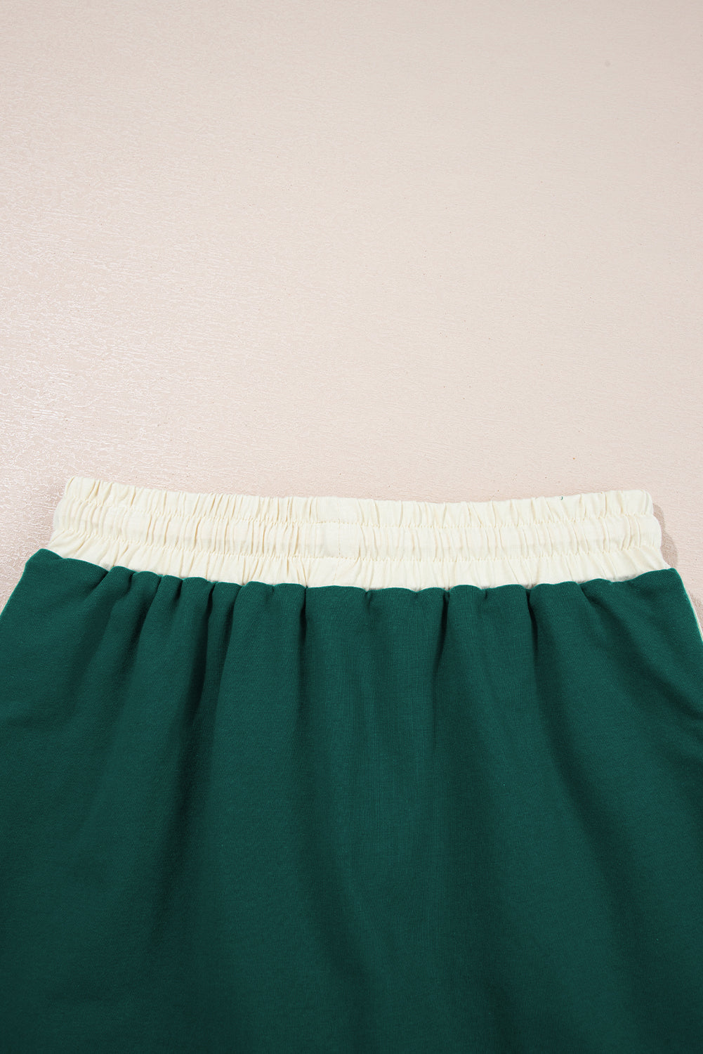 Rose Red Colorblock Edge Drop Shoulder T Shirt and Skort 2Pcs Set