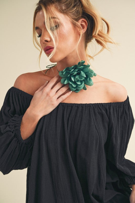 Nately Off Shoulder Tunic Top