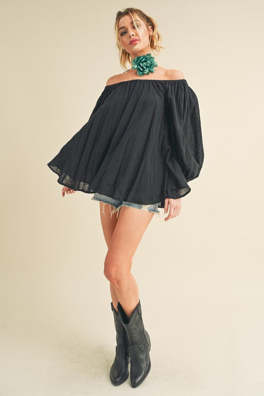Nately Off Shoulder Tunic Top