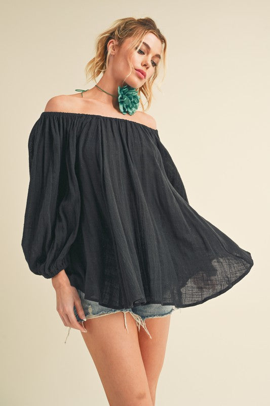 Nately Off Shoulder Tunic Top