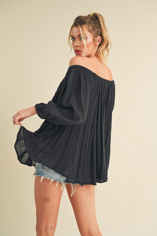 Nately Off Shoulder Tunic Top