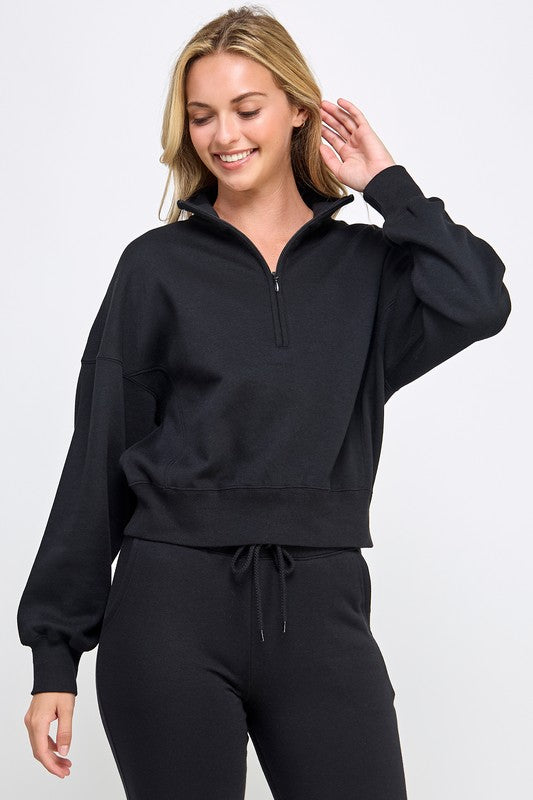 Reflex Black Half Zip Pullover