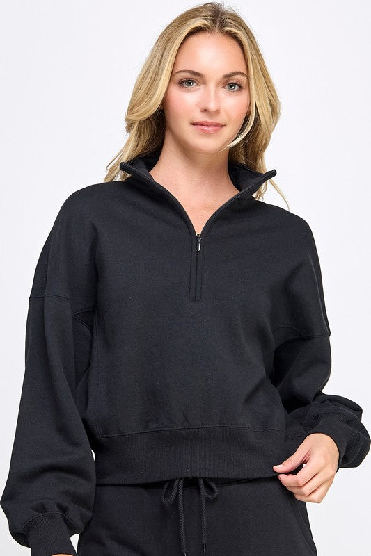 Reflex Black Half Zip Pullover