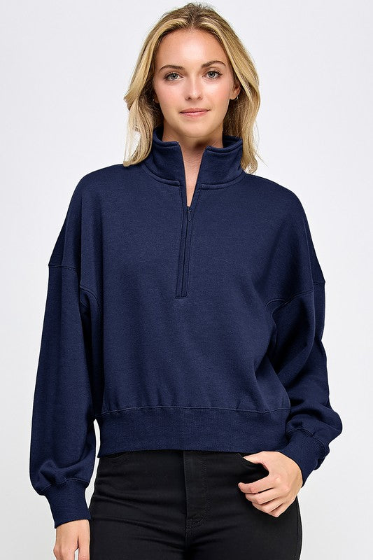 Reflex Deep Navy Half Zip Pullover