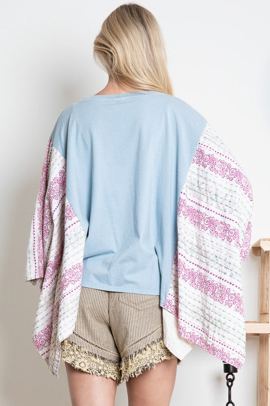 Kid Rock Graphic Poncho Sleeve Top