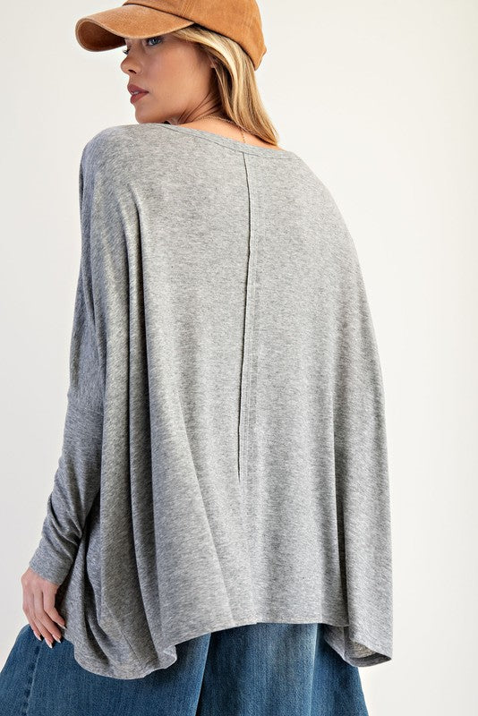Peace Patch Knit Oversized Tunic