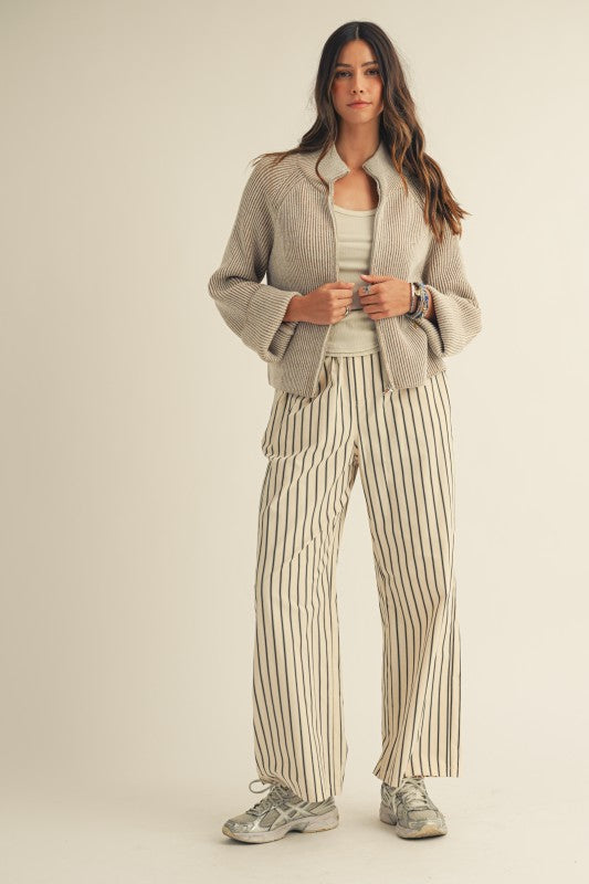 Zipper Knit Cardigan