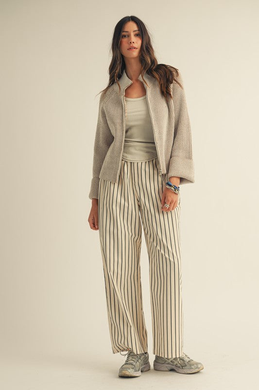 Zipper Knit Cardigan