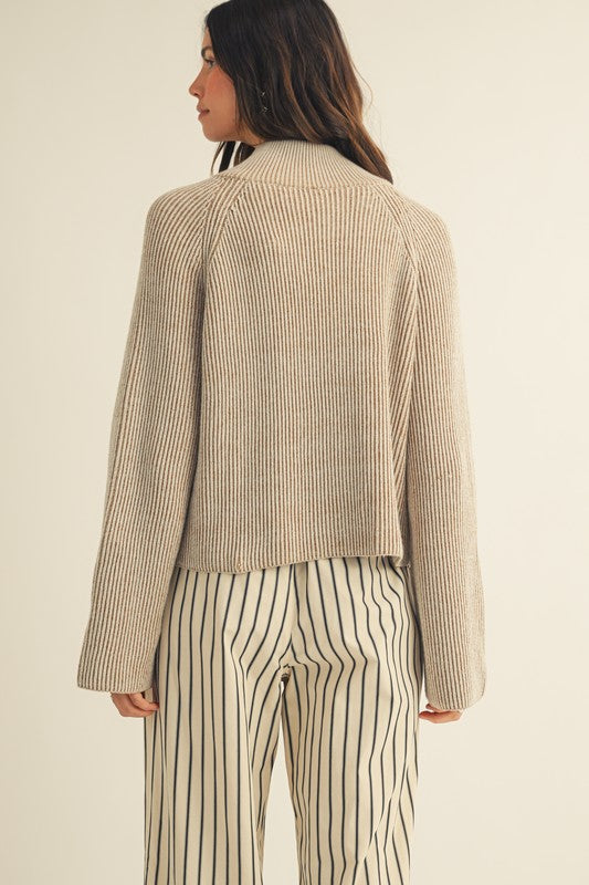Zipper Knit Cardigan