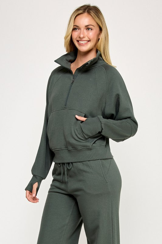 Reflex Half Zip with Thumbholes