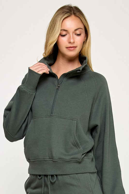 Reflex Half Zip with Thumbholes