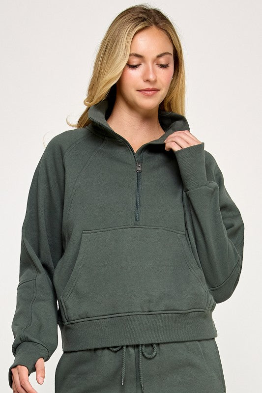 Reflex Half Zip with Thumbholes