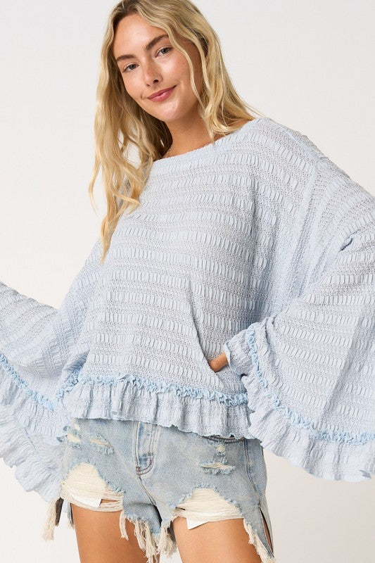 Sky Blue Poncho