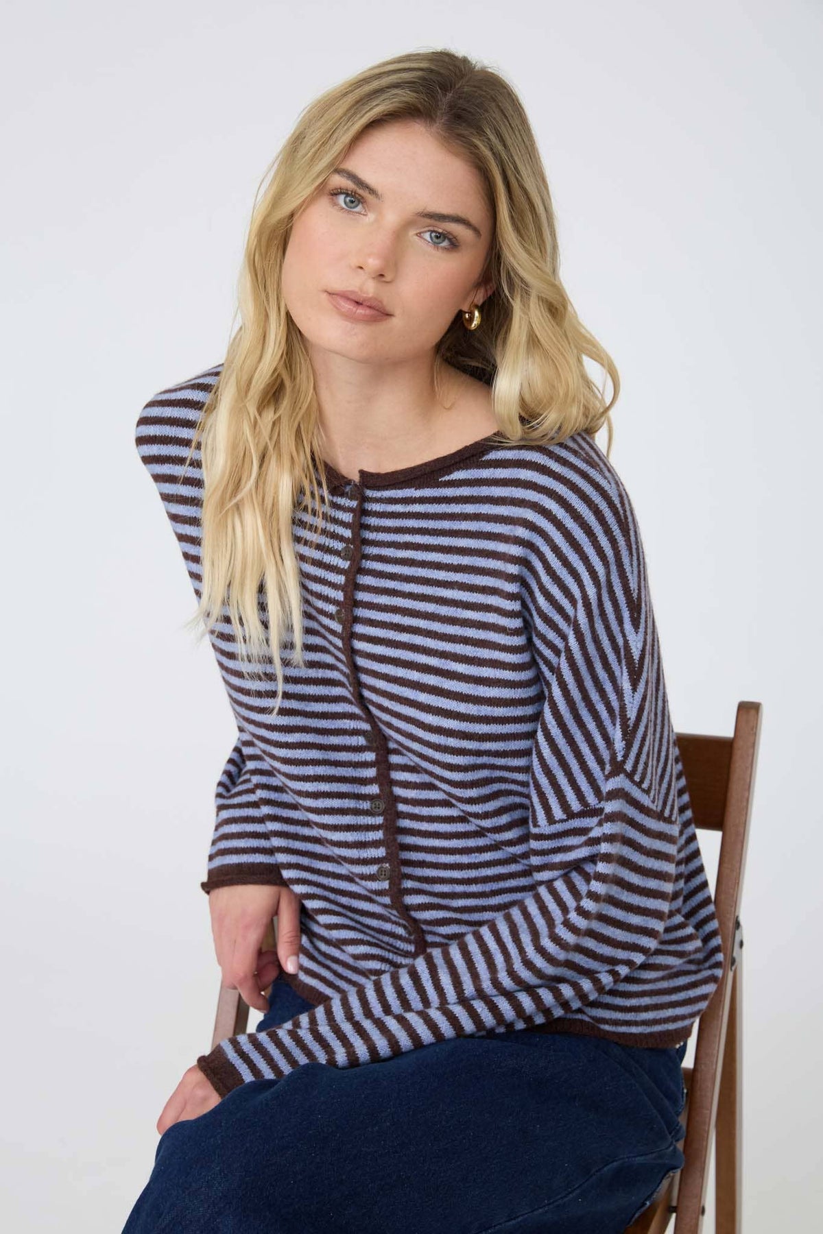 Soft Striped Cardigan