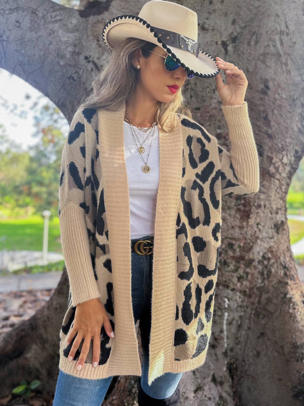 Boho Leopard Cardigan: One Size