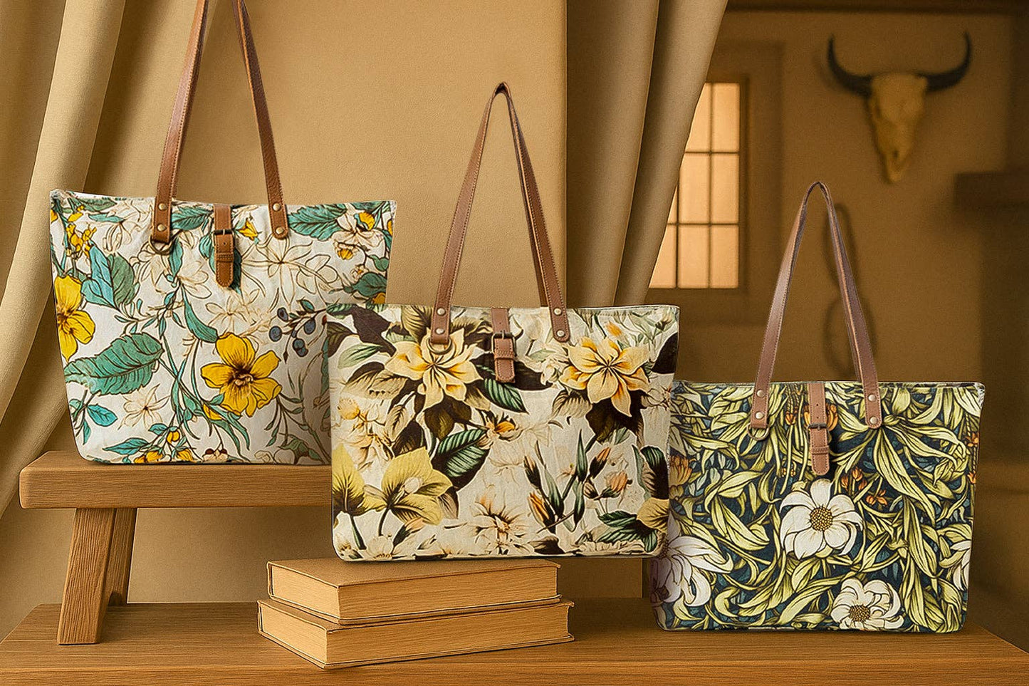Lovely Florals Weekender Bag In Light Green: Single