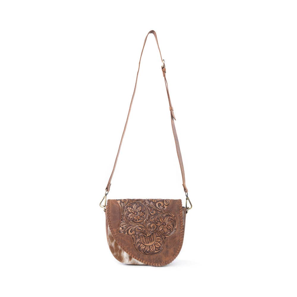 Myra Bronco Ridge Handtooled Bag in Canyon Tan: Canyon Tan