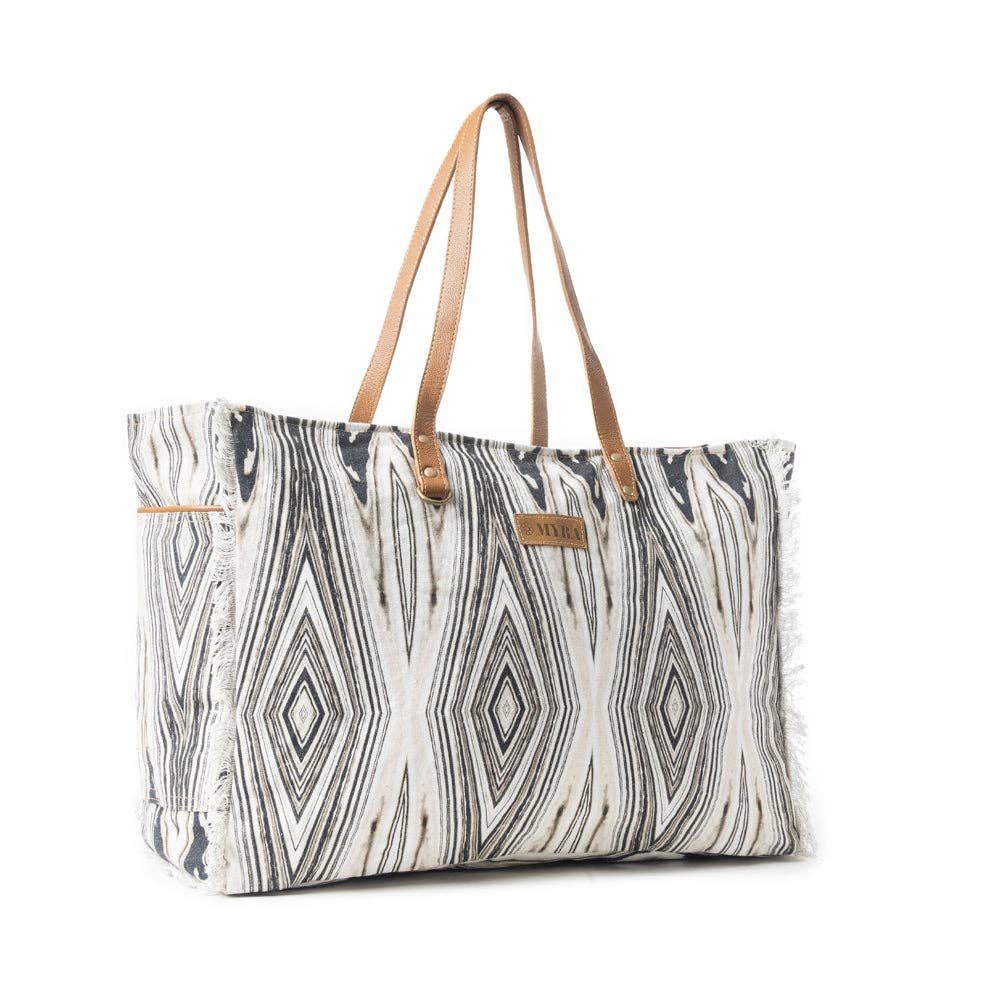 Tribal Spirit Adventure Weekender Bag In Off White: Single