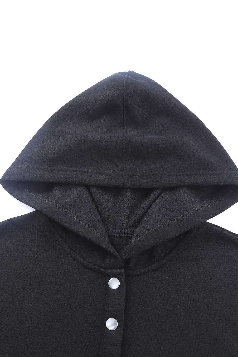 Gray Batwing Sleeve Pocketed Henley Hoodie