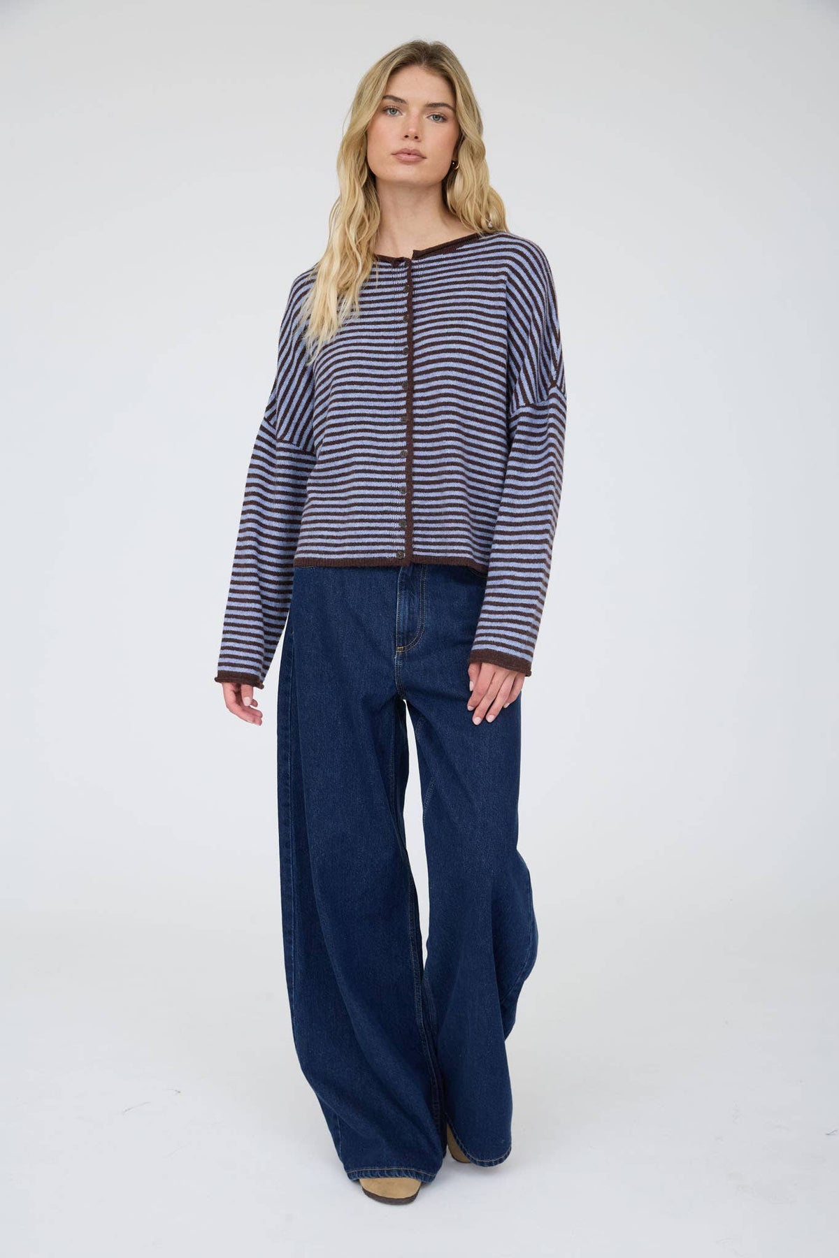 Soft Striped Cardigan