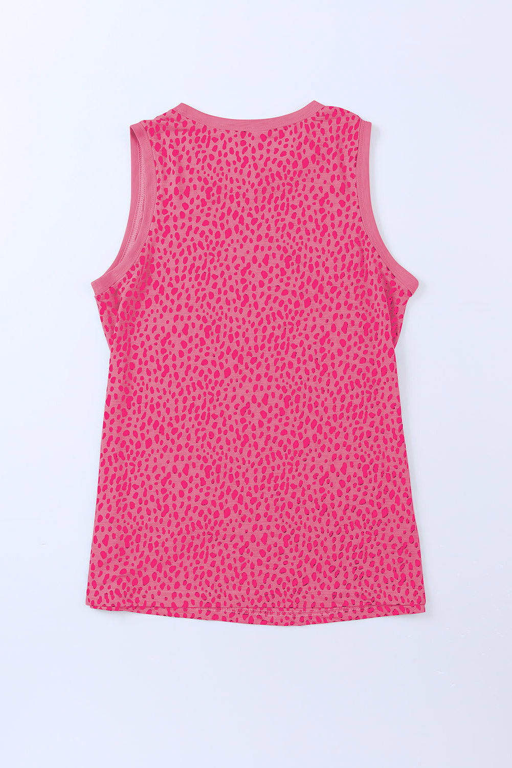 Leopard Print Round Neck Tank Top