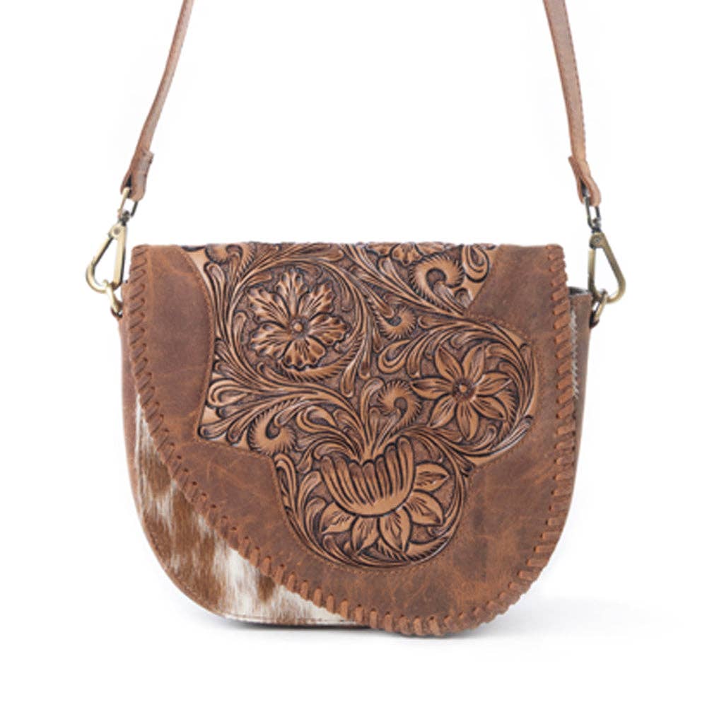 Myra Bronco Ridge Handtooled Bag in Canyon Tan: Canyon Tan