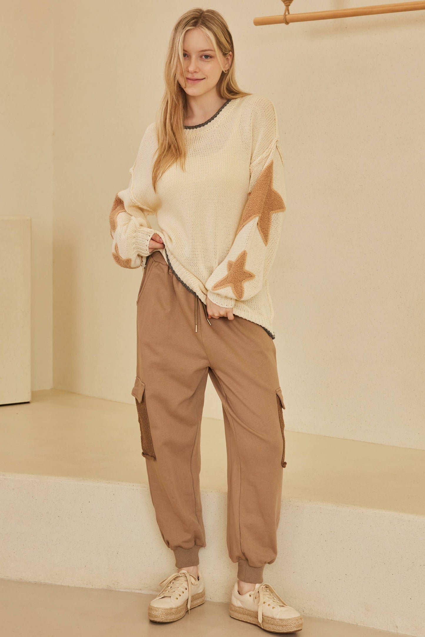 Star Sleeve Sweater