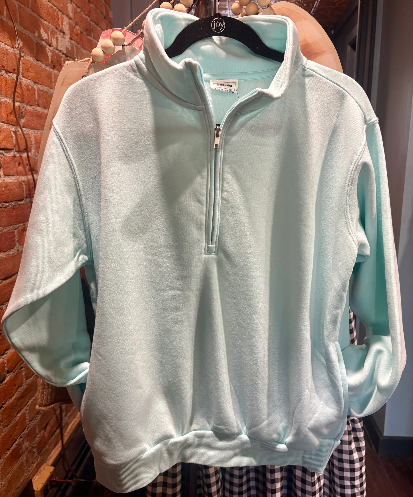 Ice Fall Heather Half Zip Mock Neck Pullover