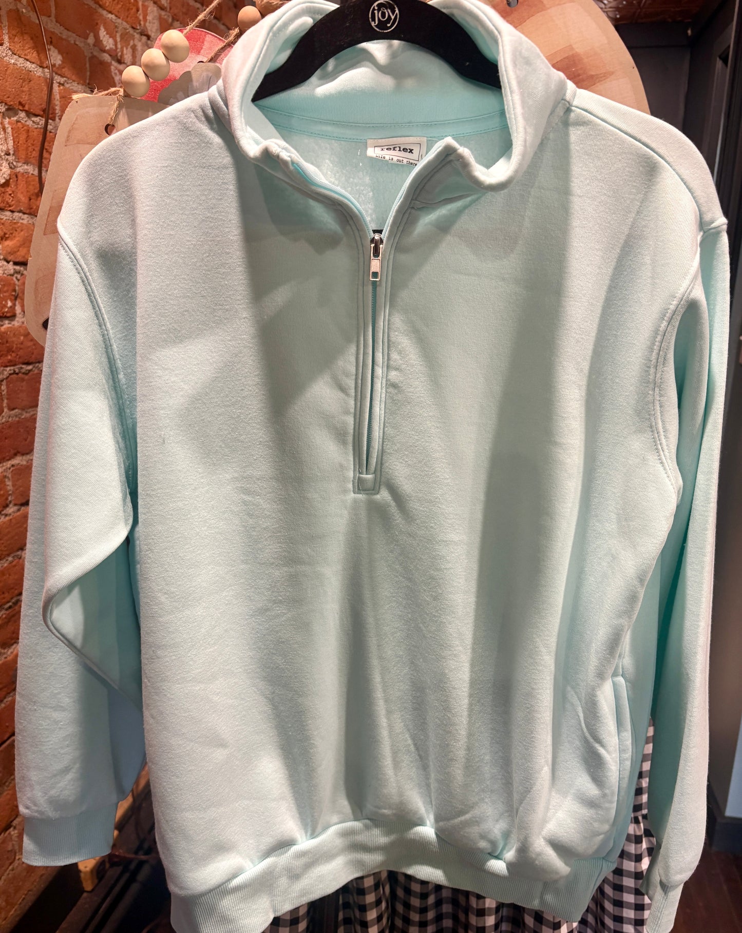 Ice Fall Heather Half Zip Mock Neck Pullover