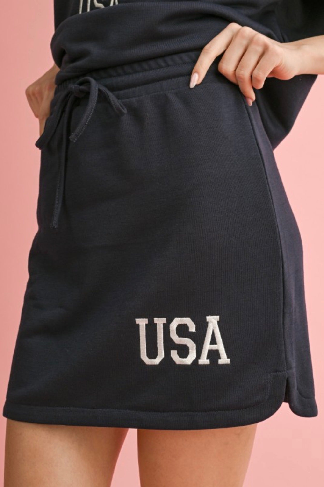 4th of July USA Collared Top and Skirt Set