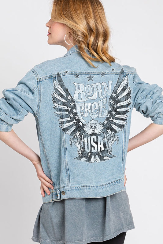 Born Free Usa Boyfriend Denim Jacket