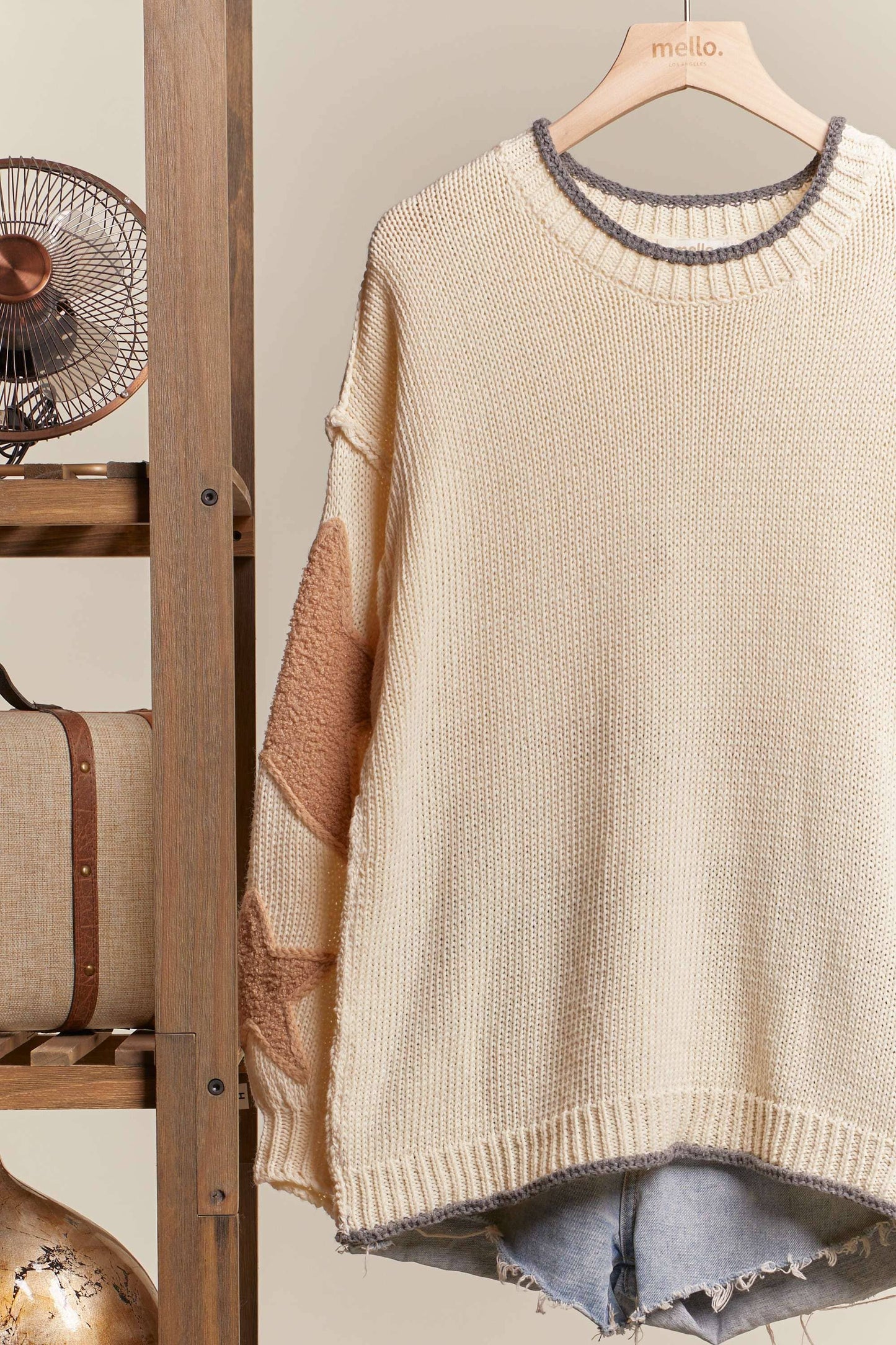 Star Sleeve Sweater