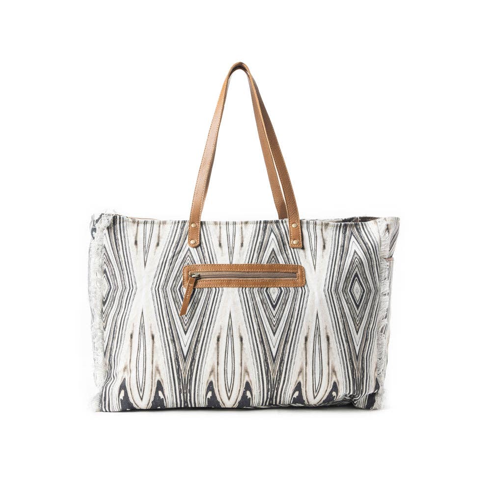 Tribal Spirit Adventure Weekender Bag In Off White: Single