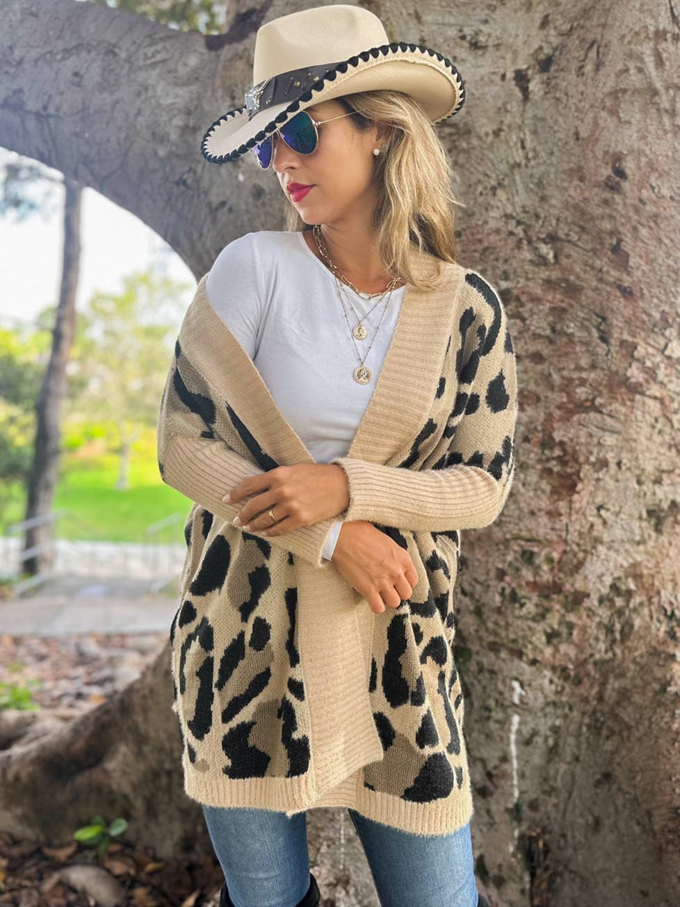 Boho Leopard Cardigan: One Size
