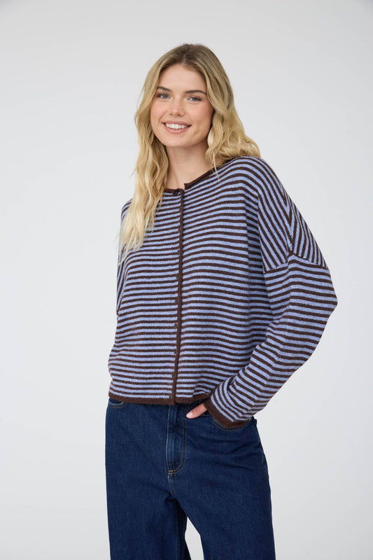 Soft Striped Cardigan