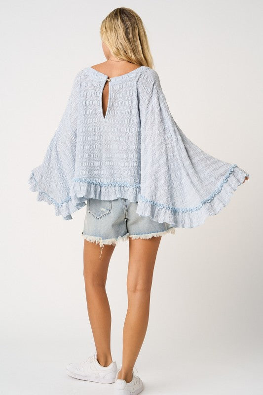 Sky Blue Poncho