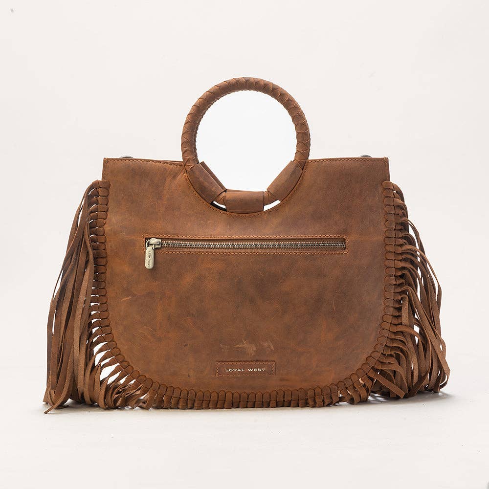 Sedona Tassle Bag In Saddle Brown