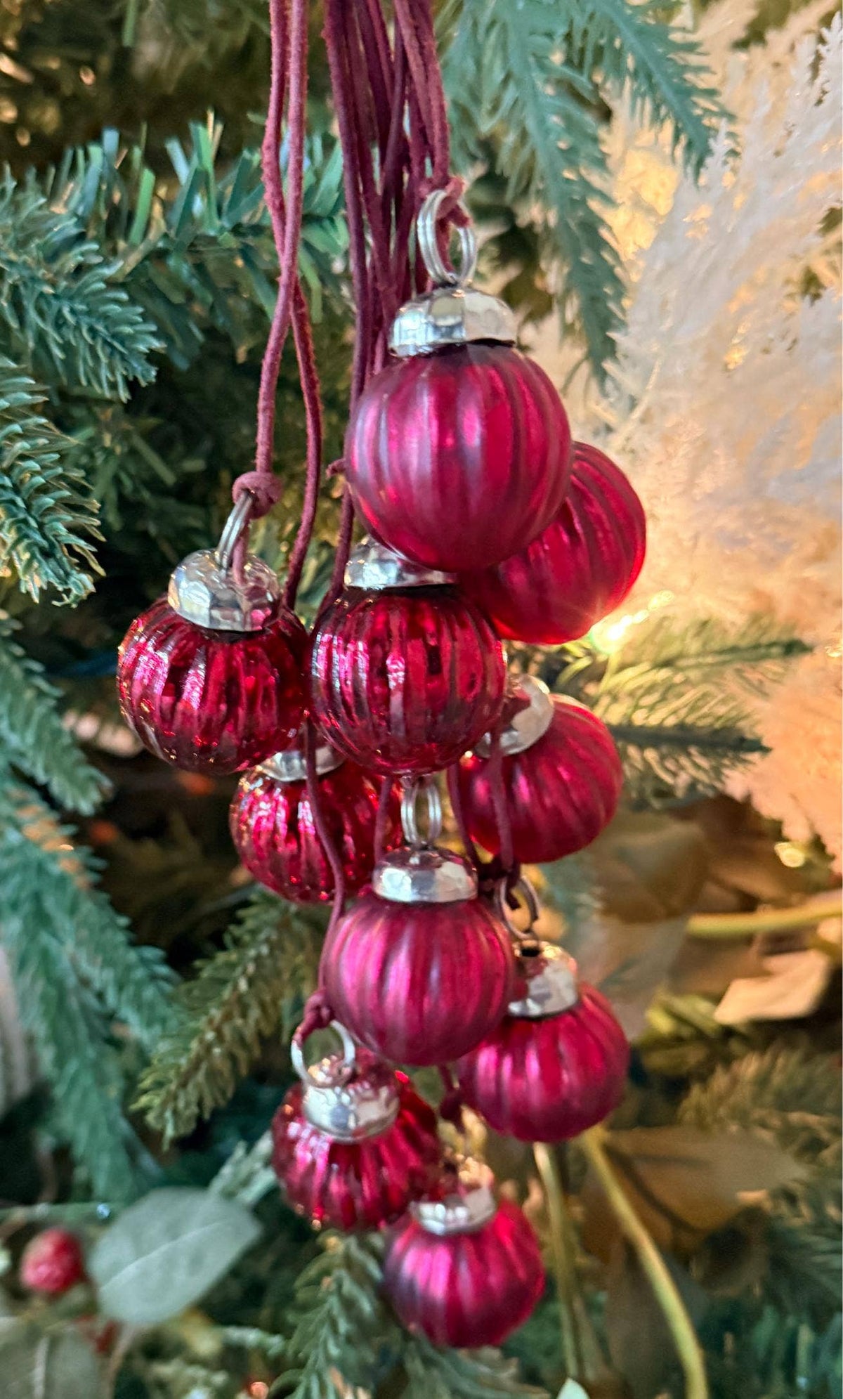 Red Mercury Ornament Bunch Set of 12