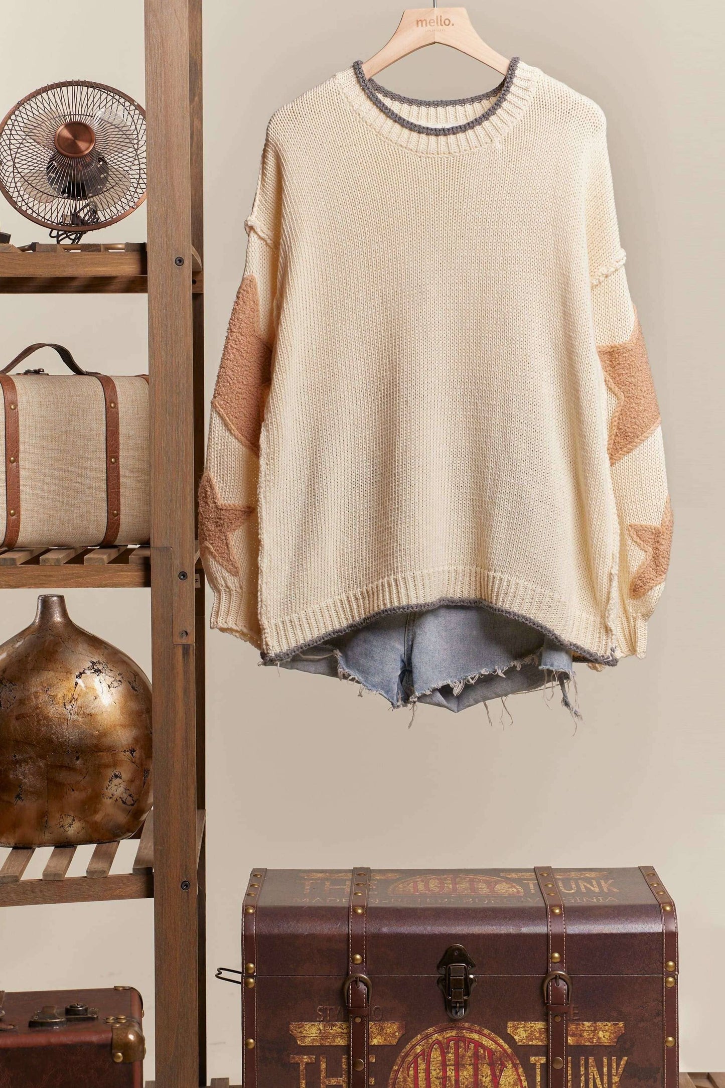 Star Sleeve Sweater