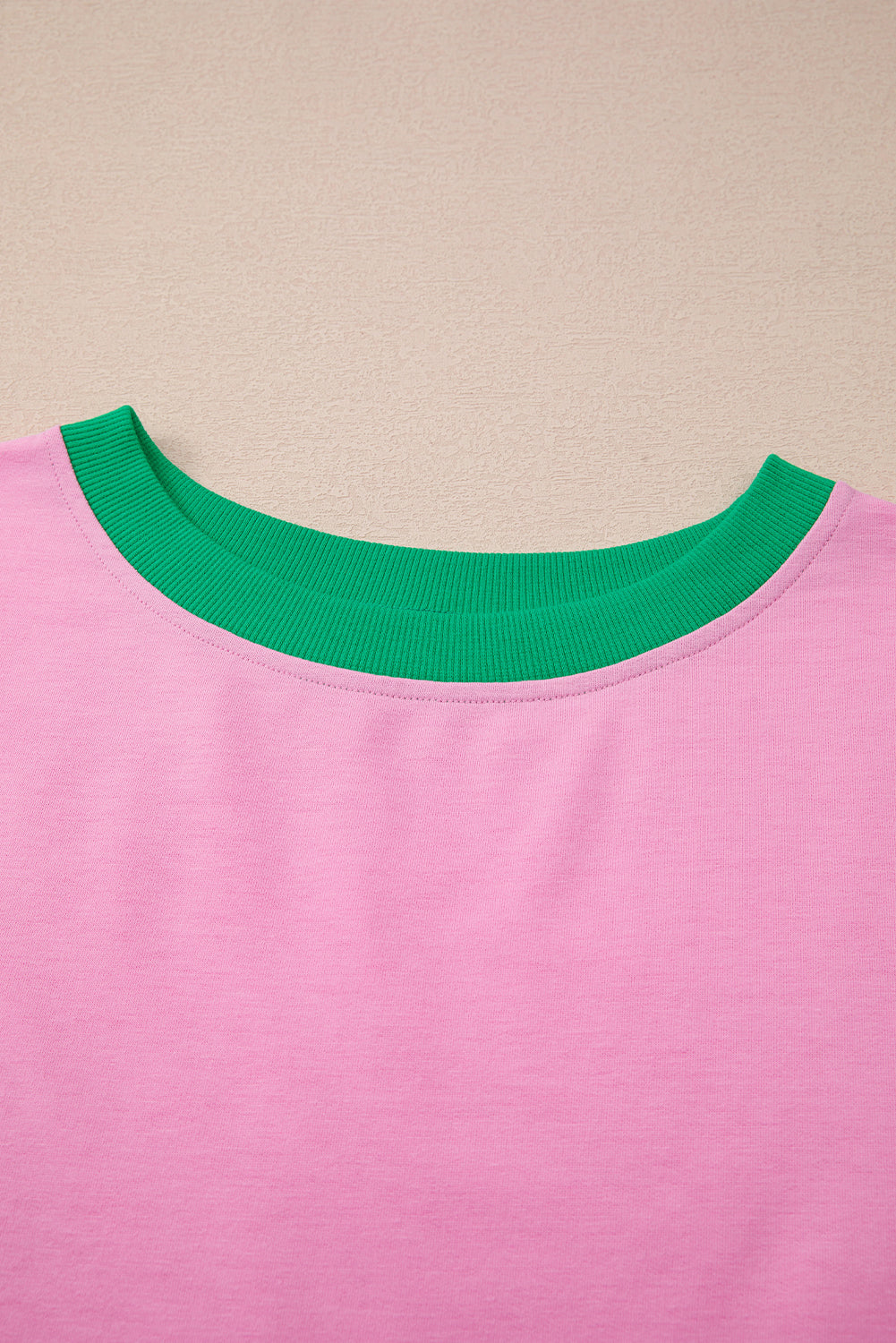 Rose Red Colorblock Edge Drop Shoulder T Shirt and Skort 2Pcs Set